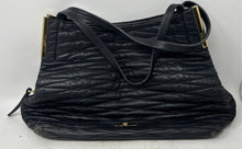 Load image into Gallery viewer, Vince Camuto Womens Black Gold Quilted Double Handle Shoulder Handbag
