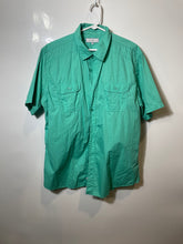 Load image into Gallery viewer, PD&amp;C Mens Aqua Short Sleeve Pockets Collared Regular Fit Button-Up Shirt Size XL
