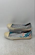 Load image into Gallery viewer, Foco Womens Silver Glitter NFL Miami Dolphins Sneaker Shoes Size 8 No Laces

