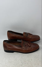 Load image into Gallery viewer, Unbranded Mens Brown Leather Round Toe Tassel Slip-On Loafer Shoes Size 44
