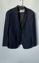 Load image into Gallery viewer, Armani Exchange Mens Blue Pockets Notch Lapel Two-Button Blazer Jacket No Size
