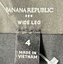 Load image into Gallery viewer, Banana Republic Womens Black Pleated Front Wide-Leg Trouser Pants Size 4
