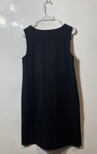 Load image into Gallery viewer, Talbots Womens Black Stretch Sleeveless Welt Pocket Button Front Mini Dress Sz 8
