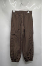 Load image into Gallery viewer, Zara Womens Brown Elastic Waist Drawstring Ankle Zip Jogger Pants Size XS
