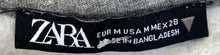 Load image into Gallery viewer, Zara Womens Gray Heather Long Puff Sleeve Pullover Sweatshirt Size Medium
