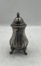 Load image into Gallery viewer, Vintage Silver Plated Engraved Tableware Scroll Handle Lidded Miniature Teapot
