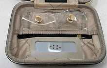 Load image into Gallery viewer, Marcy Mckenna Womens Black Wrist Strap Zip-Around Lined Cosmetic Makeup Bag
