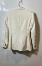 Load image into Gallery viewer, Zara Womens Off White Notch Lapel Long Sleeve Double-Breasted Blazer Size S

