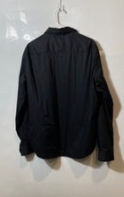 Load image into Gallery viewer, H&amp;M Mens Black Long Sleeve Collared Slim Fit Button-Up Shirt Size L
