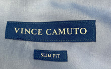 Load image into Gallery viewer, Vince Camuto Mens Blue Collared Slim Fit Long Sleeve Dress Shirt Size 15 1/2
