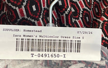 Load image into Gallery viewer, Zara Womens Multicolor Geometric Sleeveless V-Neck Mini Dress Size Small
