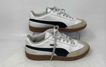 Load image into Gallery viewer, Puma Womens 9-T White Black Leather Lace-Up Low Top Sneaker Shoes Size 8
