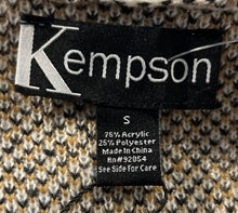 Load image into Gallery viewer, Kempson Womens Brown Diamond Geometric Hooded Cardigan Sweater Size S With Tag
