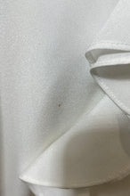 Load image into Gallery viewer, Karl Lagerfeld Paris Womens White Ruffled Long Sleeve Blouse Top Size Small
