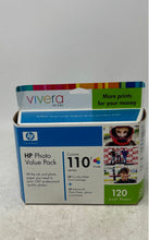 Load image into Gallery viewer, HP 110 Series Ink Cartridge Tri-Color Inkjet Print Technology Photo Value Pack
