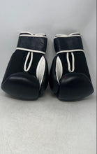 Load image into Gallery viewer, Rumble Unisex Black White Leather Beginners Training Boxing Gloves 14-Oz
