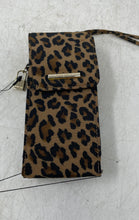 Load image into Gallery viewer, Nine West Womens Black Leopard Print Wristlet Cell Phone Wallet With Tag
