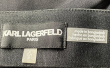 Load image into Gallery viewer, Karl Lagerfeld Womens Black Flat Front Faux-Zipper Straight Leg Dress Pants Sz S
