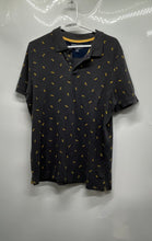 Load image into Gallery viewer, Banana Republic Mens Gray Pineapple Print Cotton Short Sleeve Polo Shirt Size L
