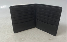 Load image into Gallery viewer, Fossil Mens Black Pebbled Leather Credit Card Slots Bifold Wallet
