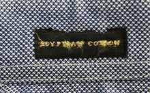Load image into Gallery viewer, Banana Republic Mens Blue Printed Fitted Long Sleeve Dress Shirt Size L 16-16.5
