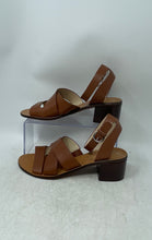 Load image into Gallery viewer, Marc Fisher Womens Brown Leather Open Toe Block Heel Ankle Strap Sandals Size 8M
