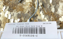 Load image into Gallery viewer, Mango Girls Gold-Tone Overall Sequin Short A-Line Skirt Size 13-14
