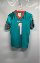 Load image into Gallery viewer, NFL Team Apparel Boys Blue Miami Dolphins Tua Tagovailoa #1 Jersey Size Large
