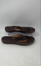 Load image into Gallery viewer, Born Womens Brown Leather Open Toe Slip-On Thong Sandals Size 7
