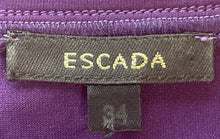 Load image into Gallery viewer, Authentic Escada Womens Purple Short Sleeve V-Neck T-Shirt Size EUR 34
