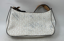 Load image into Gallery viewer, Guess Womens White Brown Signature Print Inner Pockets Shoulder Bag
