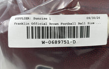 Load image into Gallery viewer, Franklin Sporting Equipment Brown Pebbled Leather Official Size Football
