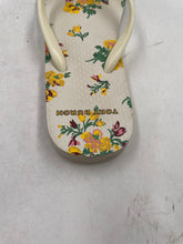 Load image into Gallery viewer, Authentic Tory Burch Womens White Yellow Floral Flat Flip Flop Sandals Size 5M

