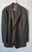 Load image into Gallery viewer, Oscar De La Renta Mens Brown Printed Wool Two-Button Blazer Jacket Size 48L
