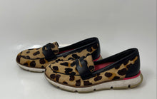 Load image into Gallery viewer, Cole Haan Womens 4.ZERØGRAND Brown Animal Print Penny Loafer Shoes Size 7B
