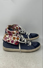 Load image into Gallery viewer, Coach Womens Erikka Q1127 Blue Floral Print High Top Sneakers Shoes Size 10B
