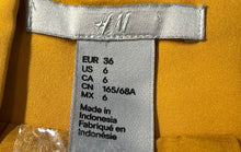 Load image into Gallery viewer, H&amp;M Womens Mustard Yellow Back-Zip &amp; Slit Straight &amp; Pencil Skirt Size 6
