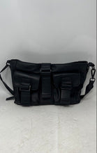 Load image into Gallery viewer, Steve Madden Womens Black Leather Inner Pockets Adjustable Strap Crossbody Bag
