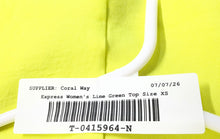Load image into Gallery viewer, Express Womens Lime Green Sleeveless V-Neck Wide Strap Pullover Tank Top Size XS

