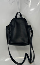 Load image into Gallery viewer, Tommy Hilfiger Womens Black Faux Leather Studded Adjustable Strap Small Backpack
