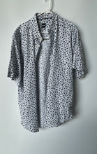 Load image into Gallery viewer, Hugo Boss Mens White Blue Floral Print Short Sleeve Button-Up Shirt Size XXL
