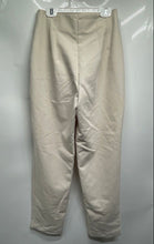 Load image into Gallery viewer, Zara Womens Beige Flat Front High Waist Straight Leg Trouser Pants Size Small
