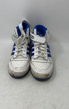 Load image into Gallery viewer, Adidas Kids Forum Mid FZ2085 White Blue Mid Top Lace-Up Sneaker Shoes Size 7
