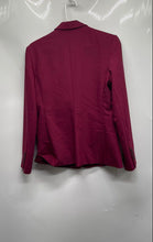 Load image into Gallery viewer, Express Womens Dark Red Long Sleeve Single-Breasted One-Button Blazer Size 10
