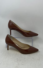 Load image into Gallery viewer, Nina New York Womens Brown Patent Leather Slip-On Pump Heels Size 8.5W
