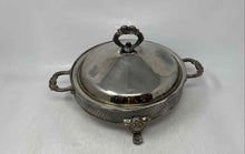 Load image into Gallery viewer, Vintage Silver-Plated Tone Often Called Chafing Casserole Dish With Lid
