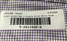 Load image into Gallery viewer, Lauren Ralph Lauren Mens Purple Check Cotton Slim Fit Non-Iron Dress Shirt 34/35
