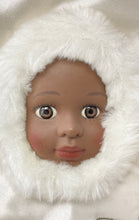 Load image into Gallery viewer, Vintage Telco Motionette Christmas Snowflake Baby Doll In Satin Snowsuit
