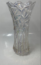 Load image into Gallery viewer, Clear Engraved Crystal Cut Scalloped Edge Home Decorative Flower Vase
