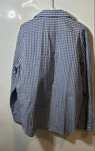 Load image into Gallery viewer, Michael Kors Mens Blue White Gingham Print Cotton Long Sleeve Dress Shirt Size L
